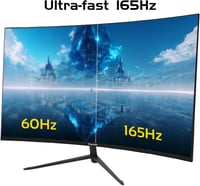 Prechen 27" QHD Ívelt Gamer Monitor - 240Hz, 1ms, 2560x1440, IPS, HDR400, AdaptiveSync, Beépített Hangszórók, VESA, DisplayPort, HDMI 6