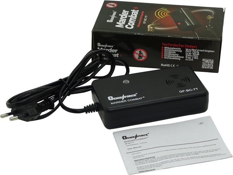 Genieforce® Ultrahangos nyestriasztó készülék - Beltéri védelem házba, padlásra, pincébe