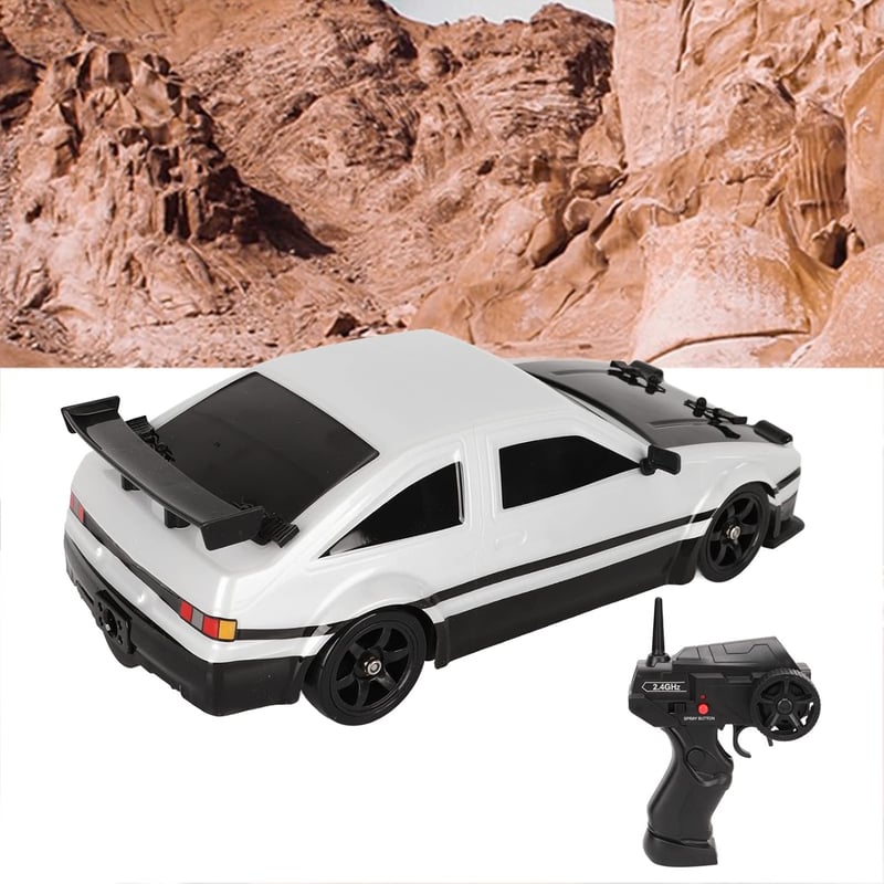 BuyWeek Drift RC Autó 1/16 Méretarány - 2.4 GHz Távirányítós Versenyautó 4 Kerék Meghajtással, LED Világítással, 2 Gumigarnitúrával Fiúknak 