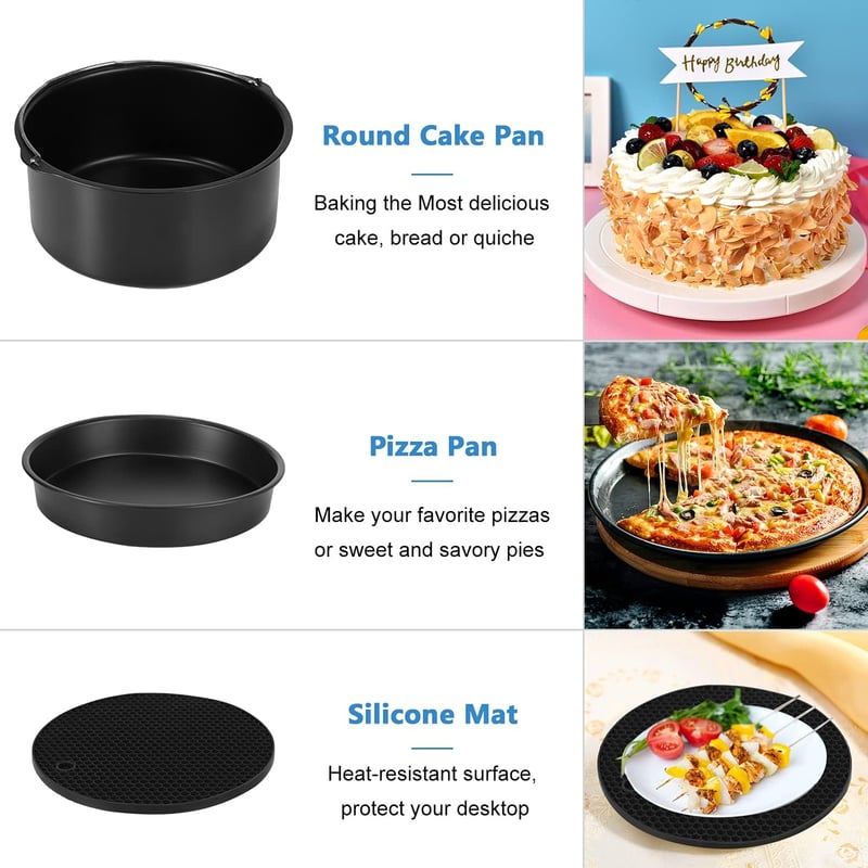 Philips XXL Airfryer kiegészítő készlet - 14 részes, BPA-mentes, tapadásmentes bevonatú tartozékok 4.5-5.5L-es légkeveréses sütőkhöz