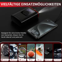 Hancaner 6000mAh-s Akkus Elektromos Pumpa 150PSI - Autó, Motor, Bicikli 6