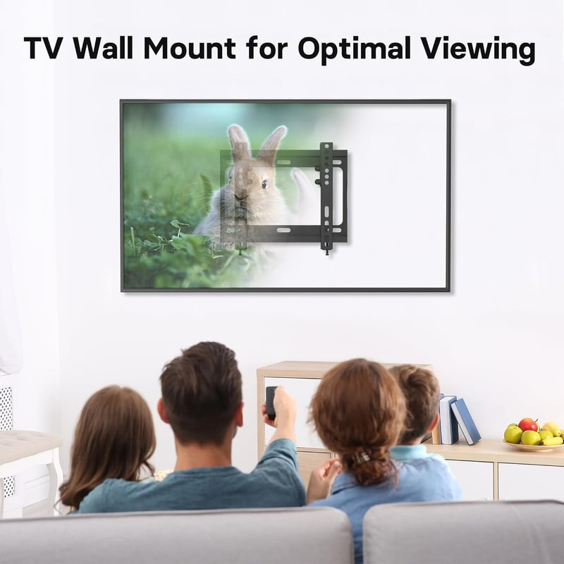 BONTEC TV Fali Tartó 17-45 Colos LED LCD OLED Képernyőkhöz, Dönthető Konzol 30 kg Teherbírással, VESA 200x200 mm, Légpárnával