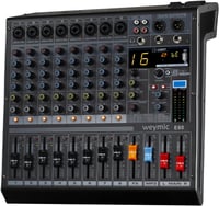Weymic E-Series 8 csatornás professzionális keverőpult DJ-knek, stúdiófelvételhez, karaokéhoz - USB, XLR, 48V fantomtáp, Bluetooth 1