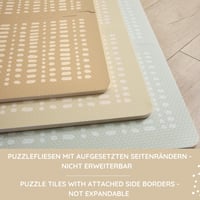 Hakuna Matte Stílusos Baba Játszószőnyeg 1,7x1,2m - Bézs XL Puzzle Szőnyeg, Higiénikus EVA Hab, Vastag, Puha Játszóalap Kúszáshoz - Mosható, 5