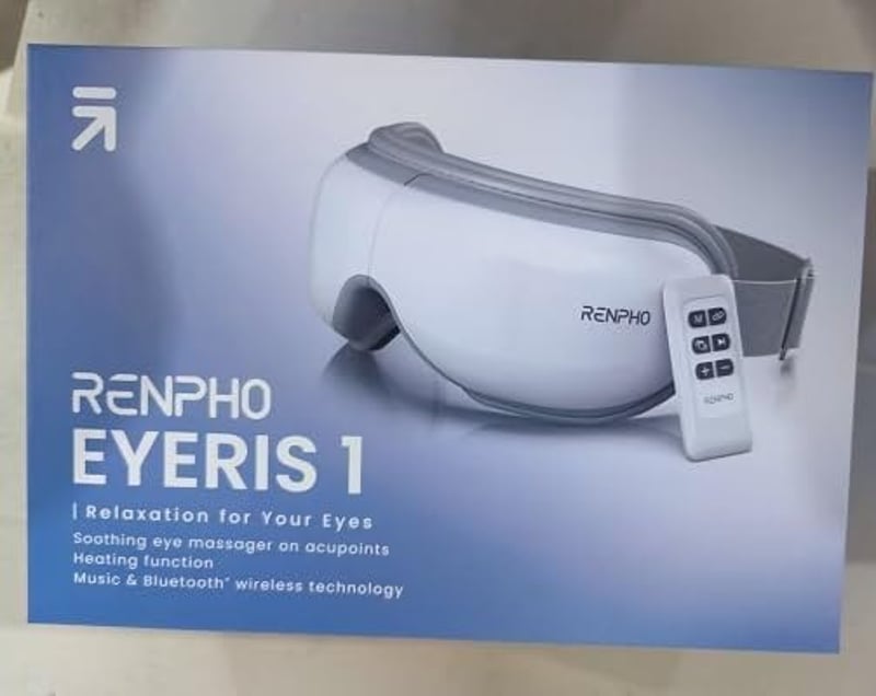 RENPHO Eyeris 1 Szemmaszírozó Készülék Melegítéssel - Bluetooth Zenével, Távirányítóval, Migrén Enyhítésre, Szemfáradtság és Száraz Szem Ell