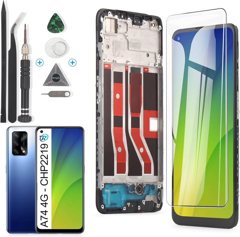 RongZy Oppo A74 4G LCD Kijelző Csere - Érintőképernyős Digitalizáló Fekete Kerettel - Mobiltelefon Kijelző Javító Készlet Szerszámokkal

AI: