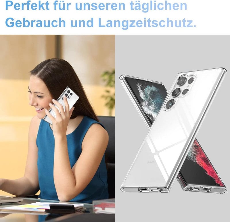 Samsung S22 Átlátszó Ütésálló Tok - Ultravékony TPU Szilikon Védőburkolat