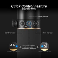 TONOR USB/XLR Dinamikus Mikrofon PC-hez Mikrofonállvánnyal - Némító Gombos Gaming Mikrofon PS4/PS5 Kompatibilis Podcast, Streaming és Stúdió 7