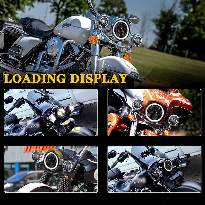 SKUNTUGUANG 7 Inch Harley Daymaker LED fényszóró + 4,5 Inch ködlámpa szett