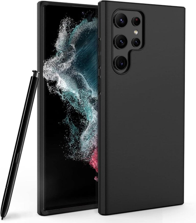 Samsung Galaxy S22 Ultra 5G Vékony Fekete TPU Védőtok