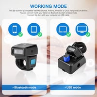 NETUM RS9000 Bluetooth Gyűrűs Vonalkódolvasó - Vezeték Nélküli Mini Szkenner Töltőállomással 4