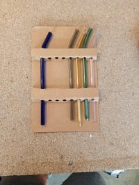 Realjoy súprava opakovane použiteľných farebných sklenených slamiek s 2 čistiacimi kefkami, 195x8 mm, zahnuté, na koktaily, smoothie a nápoje – 5-dielna súprava 4