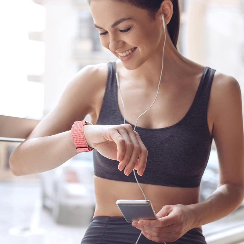 Fitbit Versa óraszíj - Állítható, rugalmas nylon sportpánt férfiaknak és nőknek