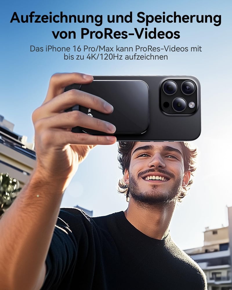 Yottamaster 512GB Mágneses Külső SSD - 2000MB/s USB 3.2 Gen 2x2 Hordozható Meghajtó iPhone 16/15, Okostelefon, Laptop és PS5 Kompatibilitáss