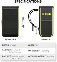 W-KING Hordozható Utazótáska T9 Bluetooth Hangszóróhoz - Fekete Védőtok Kültéri Hangszórókhoz, Bulikhoz és Tároláshoz 6