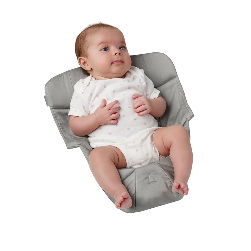Ergobaby Újszülött Betét Original Collection - Szürke Pamut Babahordozó Kiegészítő 3,2-5,5 kg Babáknak, Géppel Mosható