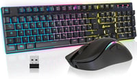 KLIM Thunder Vezeték Nélküli Gamer Billentyűzet és Egér Szett - RGB Háttérvilágítás, 4800 DPI, Beépített Akkumulátor, PC/PS4/PS5 Kompatibili 1