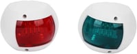 Akozon LED hajólámpa szett - piros-zöld navigációs fény, vízálló, 12-24V, 3W, éjszakai horgászathoz (fehér) 1