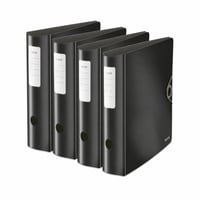 Leitz 180° Active Solid Minőségi Iratrendező A4, Széles, 8,2 cm, Gumiszalagos Zárás, Polyfoam, Fekete, 4 db-os csomag 2