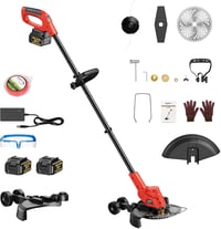 Conentool 1000W Akkus Fűkasza Szegélynyíró 24V Kefe Nélküli Motorral, 2db 4000mAh Akkumulátorral, 3 Vágópengével, 30cm Vágásszélességgel, Pi 1