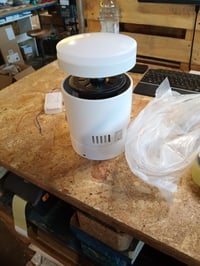 Mimotec Energy LED stropni ventilator — neispravan, djelomično radi: neispravan LED, iskrivljena osovina ventilatora (stanje: vidi 2. sliku) 2