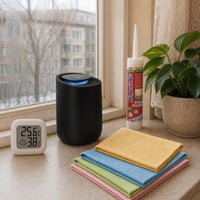 Set protiv vlage: digitalni higrometar + odvlaživač + silikon protiv plijesni + 4 krpe za čišćenje 1