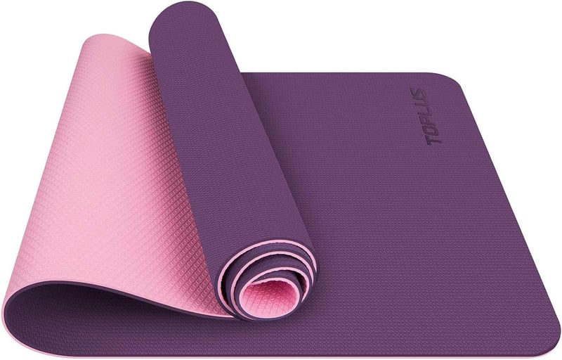 TOPLUS Jógaszőnyeg, Csúszásmentes Tornaszőnyeg Fitnesz és Pilates Edzéshez, 183x61x0,6 cm TPE Anyagú Edzőmatrac Hordozópánttal