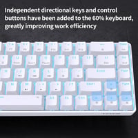 Dierya T68se Mechanikus Gamer Billentyűzet, 68 Gombos Kompakt Kialakítás, Lineáris Piros Kapcsolók, 19 Háttérvilágítási Mód, USB-C, Windows  4