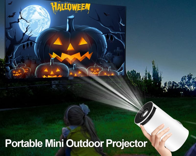 Magcubic Mini Projektor 4K Android 11 Okos Projektor 5G WiFi 6 BT 5.4 Full HD 1080P 200ANSI 8000L Automatikus Trapéz Korrekció Fehér