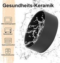 SPUNKYJUNKY Kerámia Emelt Etetőtál Szett Bambusz Állvánnyal Kutyáknak és Macskáknak - 850ml Fekete 6