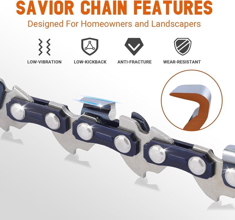 Savior 3 db láncfűrész lánc 30 cm-es, 3/8"LP, Husqvarna és más márkákhoz