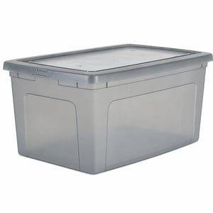 Úložný box Iris Ohyama MCB-50, 50 l, sivý, s vekom, stohovateľný, plastový, 1 ks, do skrine, na police, na hračky, na obuv