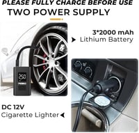 PESIKO Elektromos Kerékpár Pumpa 6000 mAh - Hordozható Digitális LCD Kijelzővel, LED Lámpával, Újratölthető Akkumulátorral, Powerbank Funkci 3