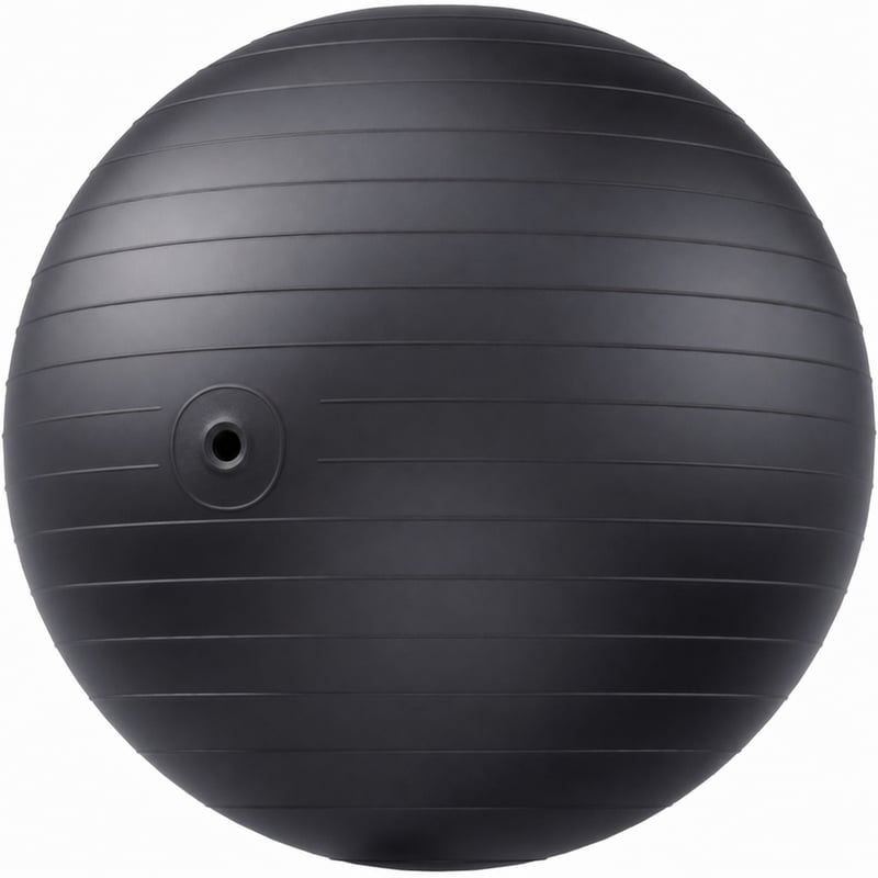 Trideer gimnasztikai labda, robbanásbiztos - 58-65 cm, fekete — záródugó és pumpa nélkül (állapot: lásd a 2. képet)