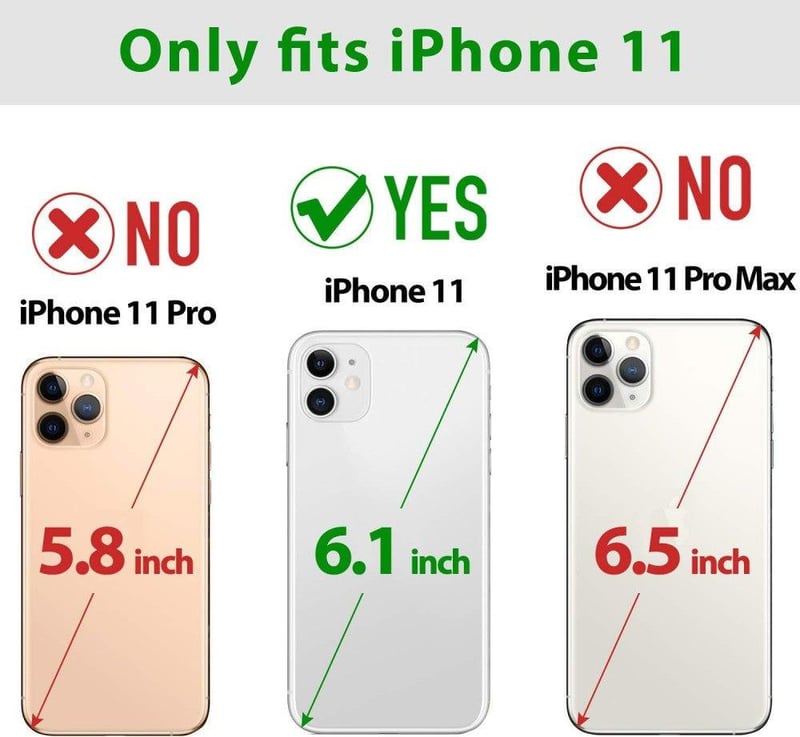 iPhone 11 Sötétzöld Bőr Pénztárcatartó Tok Kártyatartóval - Újracsomagolt