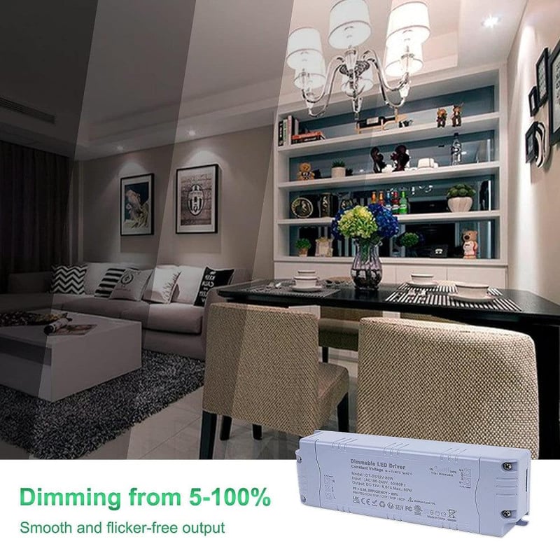 REYLAX 12V 80W Dimmelhető LED Tápegység Transzformátor