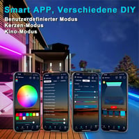 TENDIST 5m Bluetooth Neon LED Szalag - IP68 Vízálló, Okostelefonos Vezérlés, RGB Kültéri Világítás, Zenére Szinkronizálható, Távirányítóval, 3