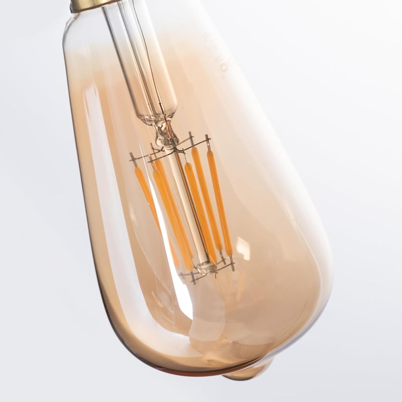 DiCUNO Edison Vintage LED Izzó E27 Foglalattal - ST64 Filament, 6W, 2200K Meleg Fehér, 600 Lumen, Retro Dekoratív Lámpa Otthonba, Kávézóba, 