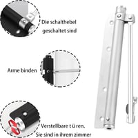 Állítható, csendes, automata ajtócsukó 80kg-ig - 2db csomag, szállodákba, raktárakba 4