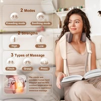 Shiatsu nyak- és vállmasszírozó melegítéssel, kézi masszázs szimuláció, 2 hordozási mód 2