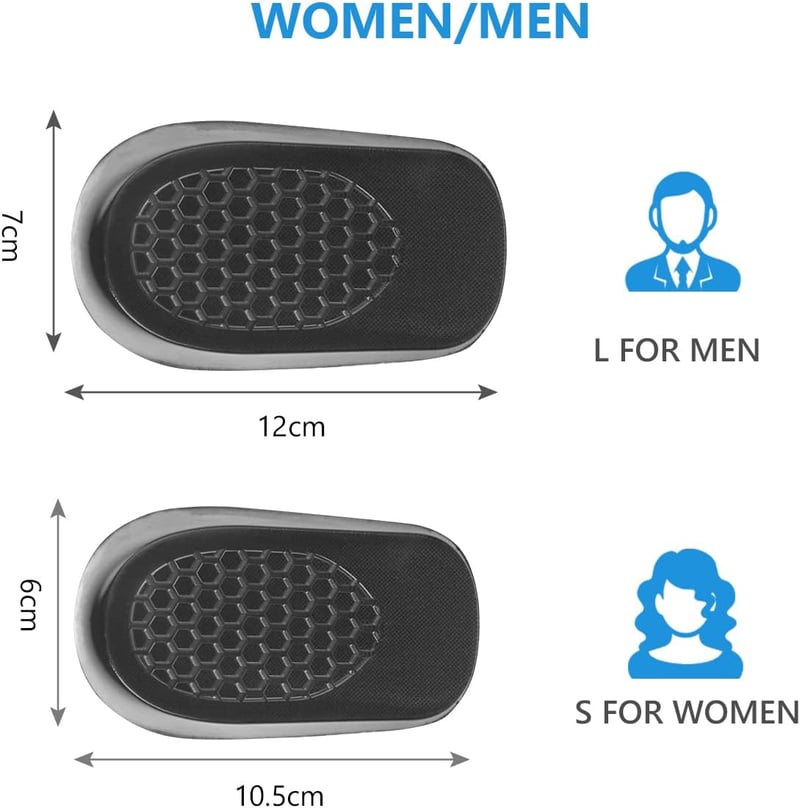 URAQT Magasító Talpbetét Férfiaknak és Nőknek - 2 Pár, 2.5 cm-es Sarokemelő Gél Betét