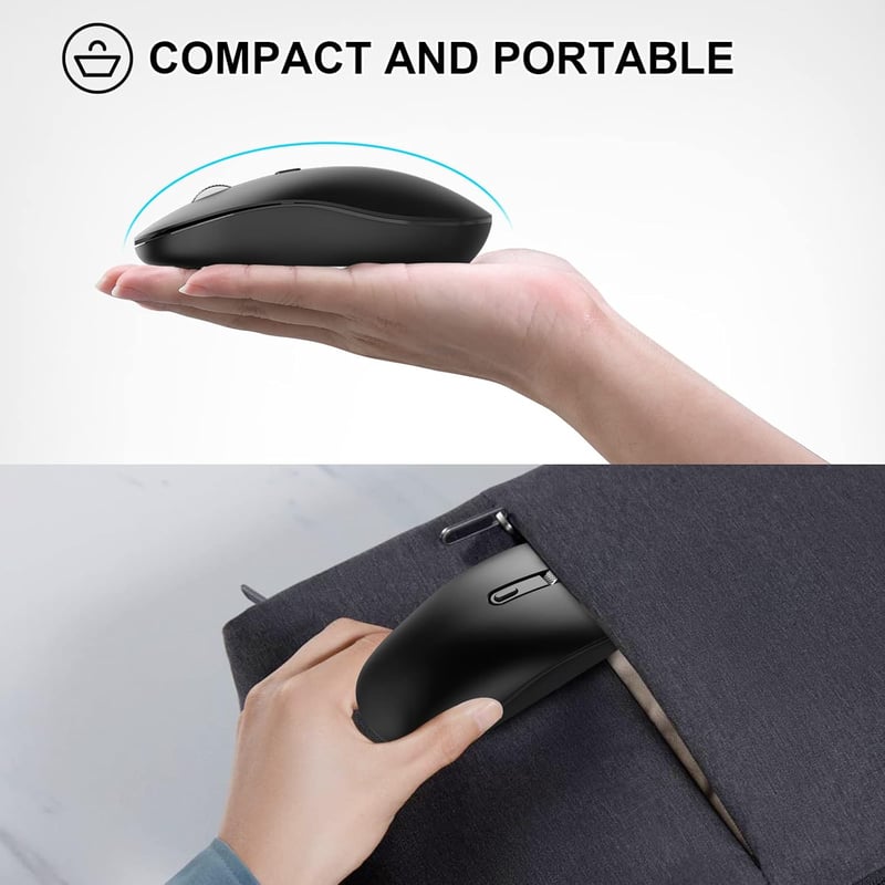 Cimetech USB-C vezeték nélküli egér, 3 DPI fokozat, csendes, Windows/Mac/Linux kompatibilis