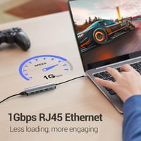 JESWO 6 az 1-ben USB-C Hub: 4K HDMI, Ethernet, 100W PD, MacBook és iPad Pro kompatibilis 3