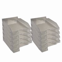 Exacompta ECOTRAY 12327D A4+ ladica za spise, 34x25x6,5 cm, prozirno siva, uredska ladica koja se može slagati jedna na drugu, set od 8 komada 1