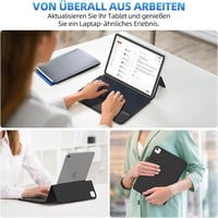 GOKOCO Mágneses Billentyűzet Tok iPad Air M2 11" és Pro 11" Készülékekhez, RGB Háttérvilágítással, Multi-Touch Trackpaddel, QWERTZ Kiosztáss 7