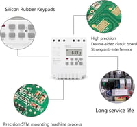 Ailao TM-163 Háromfázisú Digitális Időrelé 380V - Heti Programozható Időzítő Kapcsoló Memória Funkcióval, Fekete 4
