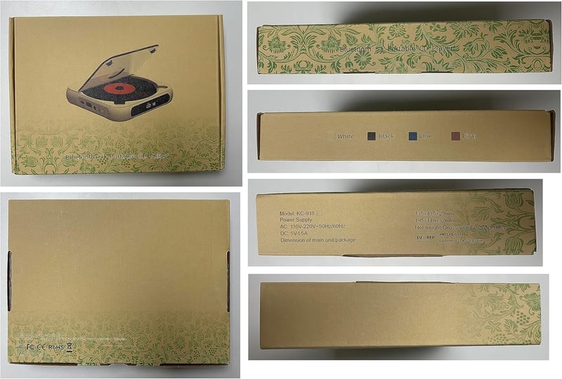 KOVCDVI Hordozható CD lejátszó Bluetooth-szal, nagy akkuval és LCD kijelzővel