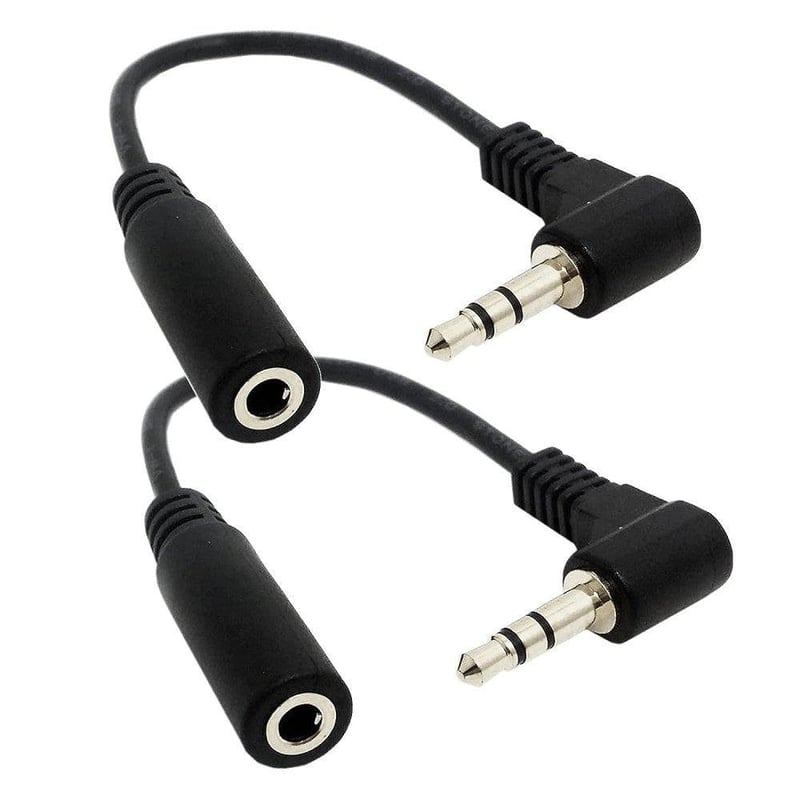 Aux 90 fokos derékszögű 3,5 mm-es hosszabbító kábel szett, 2 db