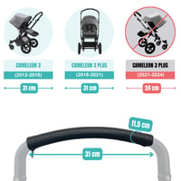Bugaboo Cameleon 3 műbőr fogantyúvédő - fekete, kompatibilis védőhuzat 3