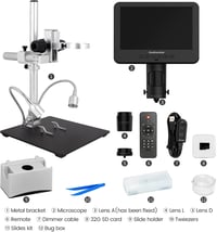Andonstar AD246-M Digitális Mikroszkóp, 7" LCD 500x Nagyítás, 1080P FHD Videófelvétel, 3 Lencsés Forrasztó Mikroszkóp, Érme ,Biológia 7